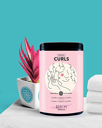 muum - Mascarilla Curls Rizos Perfectos. Cabellos ondulados y rizados. Fortalece, revitaliza y da brillo - 1000 ml.