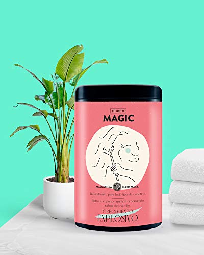 muum - Mascarilla Magic Crecimiento Explosivo. Con Biotina, hidrata, suaviza repara y ayuda al crecimiento natural del cabello - 1000 ml.