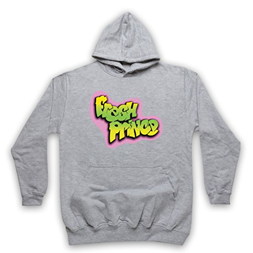 My Icon Art & Clothing Fresh Bel Air Logo Comedy TV Smith - Sudadera con capucha para adultos gris S