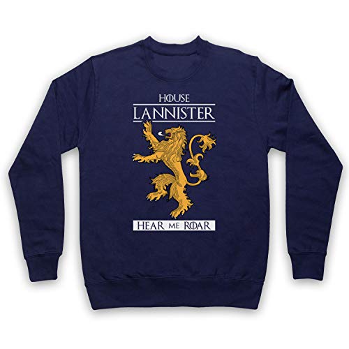 My Icon Art & Clothing GOT Thrones House Lannister Fantasy Novel TV - Sudadera para adultos Azul ultramarino. S