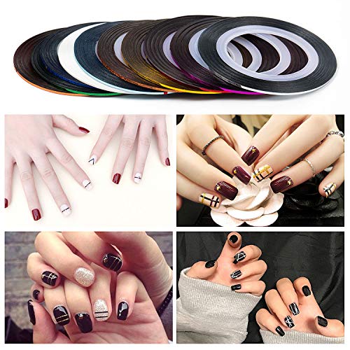 Nail Art Design Kit, Comius Sharp 37 Piezas Nail Art Kit Herramientas - Pinceles para Pintar Uñas, Uñas de Estrás, Pinceles de Punto Accesorios de Decoración de Uñas