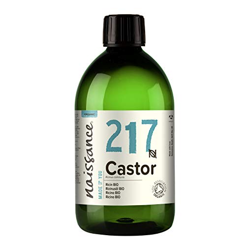 Naissance Aceite de Ricino BIO Puro Prensado en Frio (No. 217) 500ml - Hidratante Nutritivo Natural Pelo Piel Uñas Cejas Pestañas Ojos - Ideal Para Masaje Corporal Facial Crecimiento Barba - Vegano