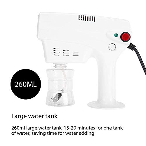 Nano Steam Gun, Spray para el cabello Multifuncional 260ML Nano Mister Hair Steamer, Vaporizador para Teñir el Cabello Humidifer Herramienta para el Cuidado del Cabello para Peluquería, Personal(UE)