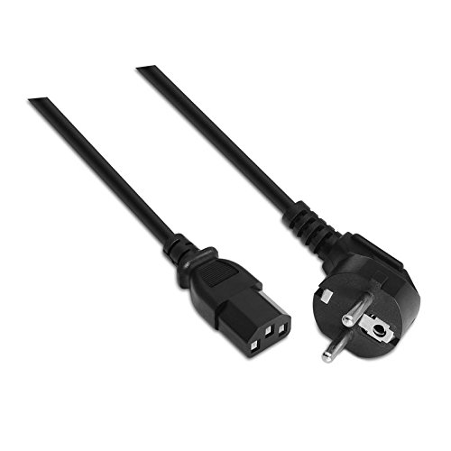 NANOCABLE 10.22.0102 - Cable de alimentación para CPU, CEE7/M-C13/H, 100% cobre AWG18, negro, 1.5mts