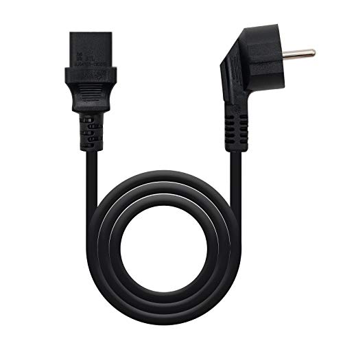 NANOCABLE 10.22.0102 - Cable de alimentación para CPU, CEE7/M-C13/H, 100% cobre AWG18, negro, 1.5mts