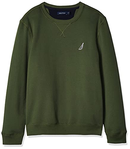 Nautica Men's Basic Crew Neck Fleece Sweatshirt, Pine Forest, X-Large