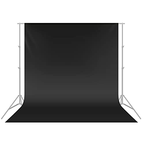 Neewer 10 x 12 pies / 3 x 3.6M Plegable Telón de fondo de 100% Pura Muselina para Estudio fotográfico Fondo fotográfico para Fotografía, Vídeo y Televisión (Negro)