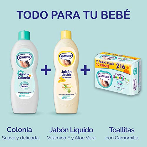 Nenuco Agua de Colonia recomendado para bebés, fragancia original - 1200 ml