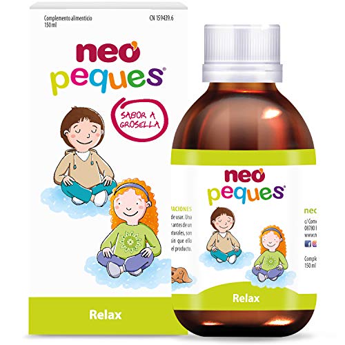 NEO PEQUES | Jarabe Infantil Relax | 150 ml | Para Problemas de Sueño e Inquietud en Niños | Mejora el Bienestar Digestivo | A Base de Plantas Naturales y Oligoelementos | Sabor Grosella