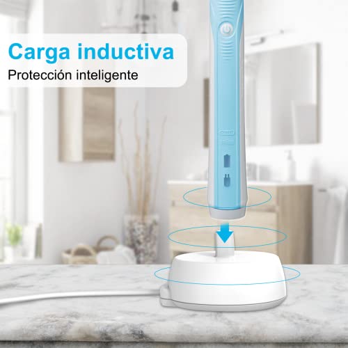 Newding Cargador de Cepillo Eléctrico Oral-B Pro 3 3900 2 2500 600 750 Vitality 100 170 Genius 8000 Smart 4 4500 Kids Junior Niños TriZone Series 3757, Adaptador Reemplazar Braun Oral-B Original