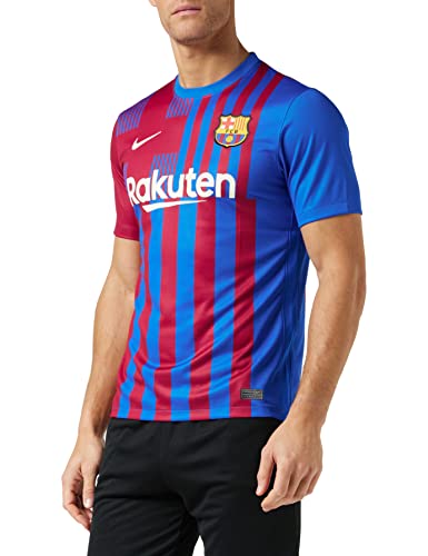 Nike - Barcelona FC Temporada 2021/22 Camiseta Primera Equipación Equipación de Juego, M, Hombre