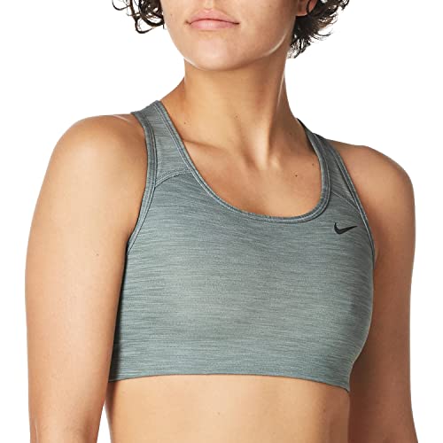 NIKE BV3630-084 Swoosh Bra Non Pad Sports Bra Womens Smoke Grey/Pure/(Black) XS