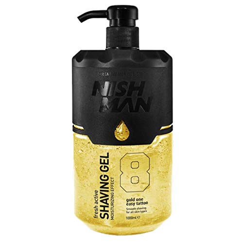 NISHMAN - SHAVING GEL GOLD ONE 1 LITRO GEL AFEITADO TRANSPARENTE CON PERFUME