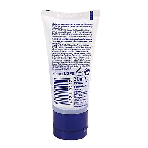 NIVEA crema de manos cuidado intensivo mini (30ml), con Aceite de Almendras aporta a tus manos hidratación y cuidado intensivo durante 24 horas