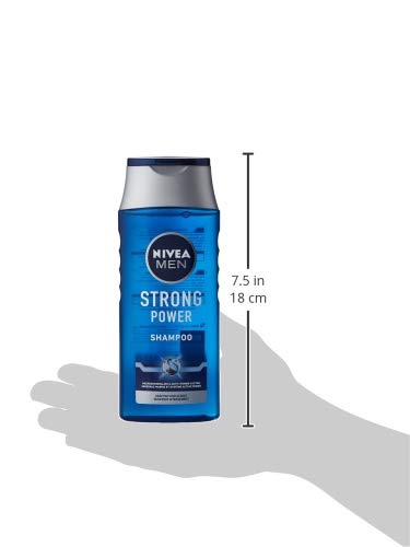 Nivea Men Strong Power (250 ml) Champú eficaz para el cabello con minerales marinos, champú nutritivo para un cabello fuerte