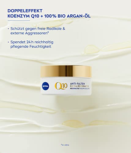 NIVEA Q10 Power - Crema de día para piel seca a muy seca (1 unidad de 50 ml), crema de día para arrugas atenuadas, crema hidratante intensiva con SPF 15