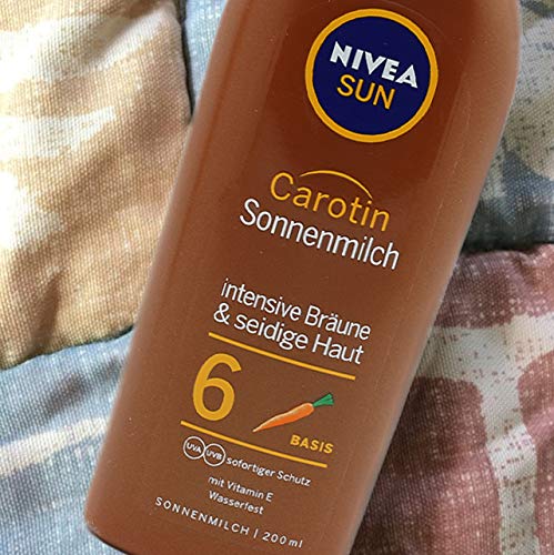 Nivea sun - Loción solar con betacaroteno, lsf 6, 1er pack (200 ml)