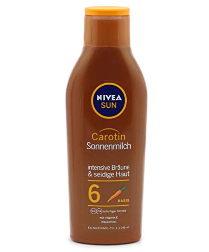 Nivea sun - Loción solar con betacaroteno, lsf 6, 1er pack (200 ml)