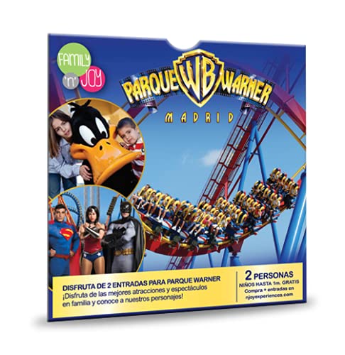 NJOY Experiences - Caja Regalo - Parque Warner - 2 entradas, niños con Altura Inferior a 1m Gratis