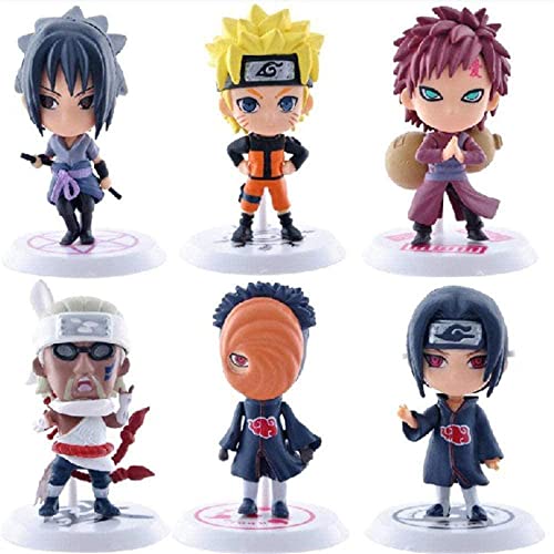 No WEIbeta 6Pcs / Set Naruto Figur Uzumaki Naruto Sakura Sasuke Kakashi PVC Figuren Spielzeugsammlung Modell Puppe Spielzeug Tolles Geschenk