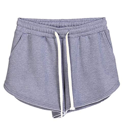 N\P Más el tamaño de verano pantalones cortos de algodón de las mujeres pantalones de deporte de cintura alta color caramelo hogar suelto casual pantalones cortos con bolsillo