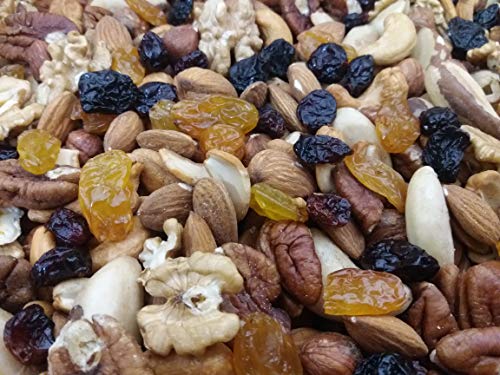 Nueces Mixtas y Pasas | 1 Kg de Mezcla de Frutos Secos | Snack Variado | Primera Calidad | Con Azúcar | Deshidratados, Crudos y Enteros| Libre de Transgénicos (GMO free) | Dorimed