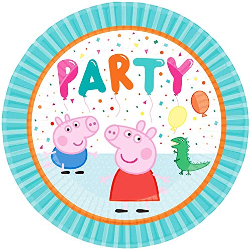 Nuevos artículos de Fiesta de Peppa Kit de Fiesta de cumpleaños para niños Decoraciones de vajilla Premium - Sirve 16 Invitados
