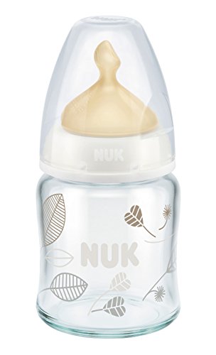 NUK First Choice Plus Starter Set, 4 Baby botellas con aspiradores de hidratacion y caja para botellas, 0-6 meses, modelos surtidos