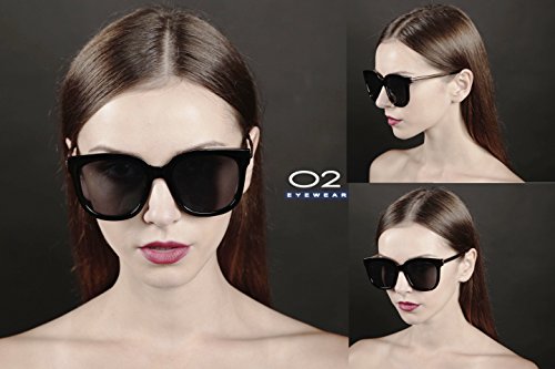 O2 Eyewear 613 - Gafas de sol de gran tamaño con espejo retrovisor