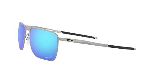 Oakley 0OO4142 Gafas, Satin Chrome, 58 para Hombre