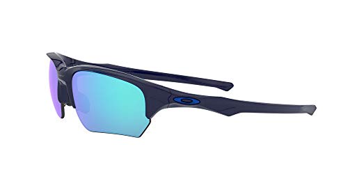 Oakley Men's Flak Beta (a) Non-Polarized Iridium Rectangular Sunglasses, Navy, 65 mm