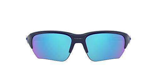 Oakley Men's Flak Beta (a) Non-Polarized Iridium Rectangular Sunglasses, Navy, 65 mm