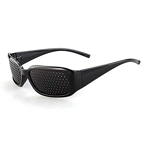 OcioDual Gafas estenopeicas Reticulares Negras Unisex con Agujeros Anti-Fatiga para Prevención de la Miopía