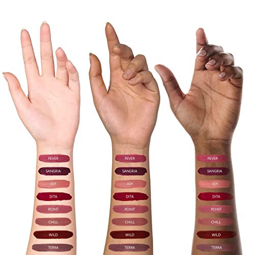 OK BEAUTY COLOR SALUTE MATT & STAY Soft Satin Long-Lasting Waterproof Liquid Matte Lipstick (Fever)