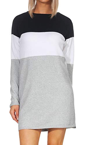 Only Onllillo L/s Dress Knt Noos Vestido, Multicolor (Night Sky White), Small para Mujer