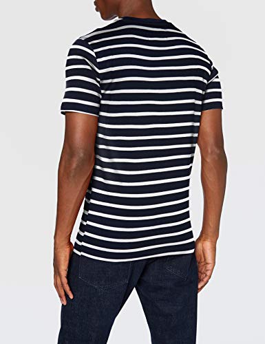 ORIGINAL PENGUIN Camiseta de Rayas Breton, Zafiro Oscuro 413, L para Hombre