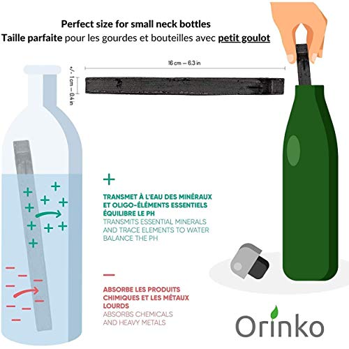 ORINKO - Binchotan Bio 15x | Carbón Activo Bambú Takesumi para la purificación del agua + E-Book | Pasar el agua en botella con nuestro carbón activo [𝗦𝗮𝘁𝗶𝘀𝗳𝗮𝗶𝘁𝗼𝘂𝗥𝗲𝗺𝗯𝗼𝘂𝗿𝘀𝗲]