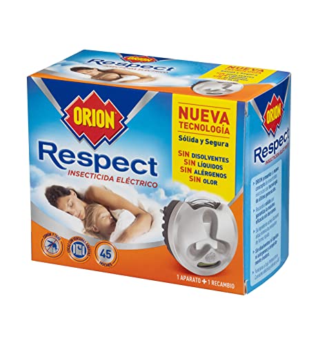 Orion - Respect Insecticida Eléctrico para Mosquitos, Sin Disolventes y Sin Alérgenos - 1 Aparato + 1 Recambio - [Pack de 3]