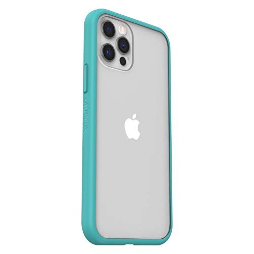 OtterBox para Apple iPhone 12/iPhone 12 Pro, Funda Fina Antícaidas, Sleek Case, Sea Spray Transparente/Azul - En Caja Retail