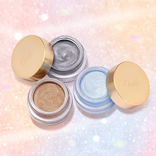 Oulac De color crema Sombra De Ojos Acabado brillante, Pigmentos, Duradero y resistente al agua, Resistente a la decoloración, Maquillaje de mezclable, Apto para veganos, 12 g, Eclipse total (06)