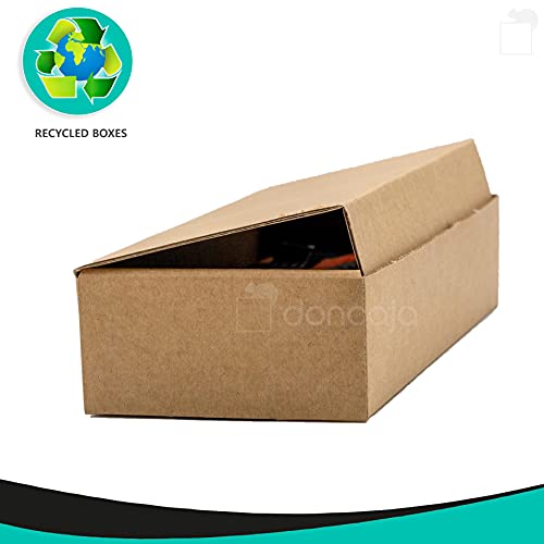 Pack 25 cajas | cartón pequeñas, para envíos ecommerce automontables kraft, paqueteria, almacenaje , packaging, regalos, envio postal, Ideal ecomerce. (18 x 8 x 4cm, Pack 25 cajas)