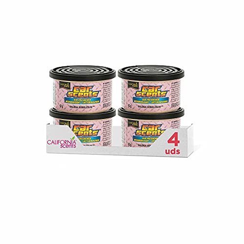 Pack 4 Chicle - California Car Scents - Ambientador de Coche con Fragancia, Olor y Esencias a Chicle ideal para tu coche (Ambientador en Lata 42 gramos)