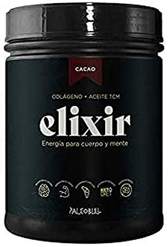 PALEOBULL Elixir colageno+aceiteTCM Chocolat 450gr, Acrylic, Estándar, 1.25 picometer, 450