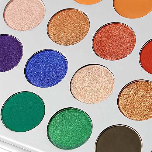 Paleta de maquillaje sombra de ojos, 35 colores de sombra de ojos, metálicas y brillantes, muy pigmentadas, colores de otoño