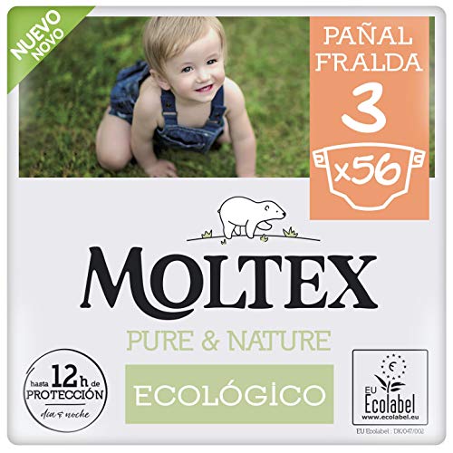 ?Pañales T3 (4-10 kg) Moltex Pure & Nature 56 Uds