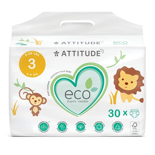 Pañales T3 Midi (4-9kg) Attitude 30 uds