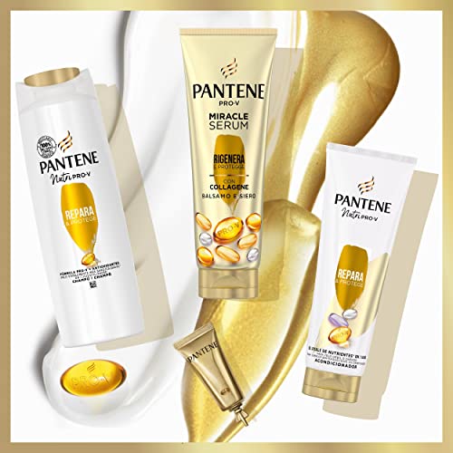 Pantene Pro-V Champú Miracle Serum Repara & Protege con colágeno, la eficacia de un sérum en un champú, para cabello débil y dañado, 225ml x6