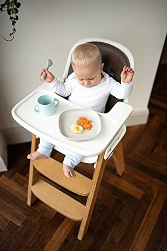 Paquete de 2 tazas de silicona de doble mano para bebés y niños pequeños, sin BPA, apto para lavavajillas, microondas y congelador