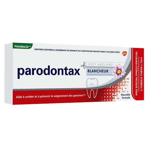 Parodontax Dentifrice Blancheur au Fluor Lot de 2 x 75 ml