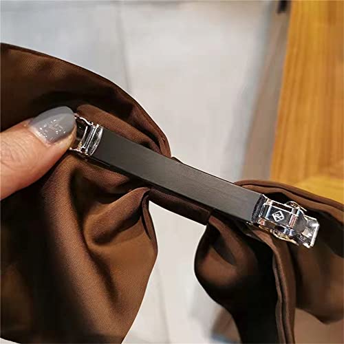 Pasadores De Pelo Mujer Con Lazo Grandes Pinzas Para El Cabello Con Lazo Para Cabello Fino Y Cabello Grueso Retro Pinza De Pelo AutomáTica Rectangular De FrancéS Elegante Accesorio